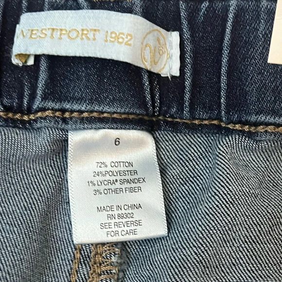 Westport Womens High Rise‎ Denim Jean Short Stretch Signature Fit Cuffed NWT 6 - Picture 4 of 11